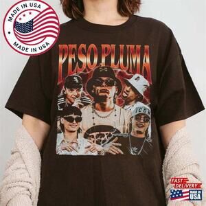 Peso Pluma Shirt Retro Bootleg Tee Western Hiphop Artist T-Shirt Classic